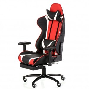 Крісло офісне ExtremeRace black/red/white with footrest (E6460)