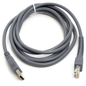 Кабель для сканерів штрих-коду PowerPlant USB (M) - RJ45 (M), 1 м CA911905