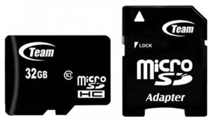 Карта памяті Team MicroSDHC 32GB Class 10 + adapter