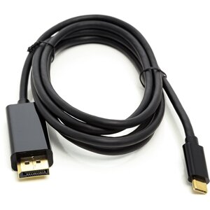 Кабель PowerPlant USB Type-C 3.1 Thunderbolt 3 (M) - DisplayPort (M), 4K, 1.8 м (CA911844)