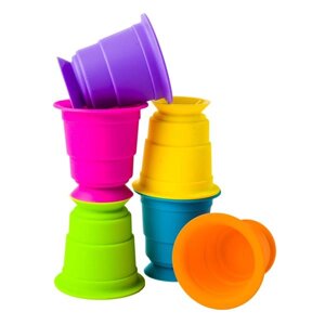 Тактильна Іграшка Fat Brain Toys Suction Kupz М'які чашки 6 шт. (F183ML)