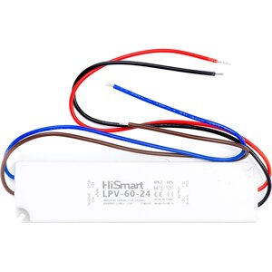 Блок живлення HiSmart 24V, 2.5А, 60W, IP67 LPV-60-24