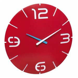 Настінний годинник TFA 60304705 "CONTOUR" червоний/білий, d=350x35 мм