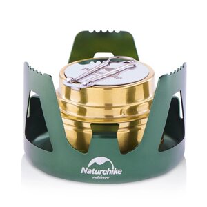 Пальник спиртовий Naturehike Alcohol Burner steel NH18L001-T, зелений