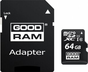 Карта памяті Goodram microSDXC 64GB UHS-I class 10 + adapter