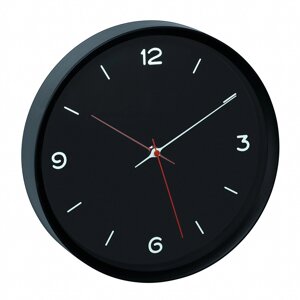 Настінний годинник TFA 60305601 Sweep, чорний, d=309x50 мм