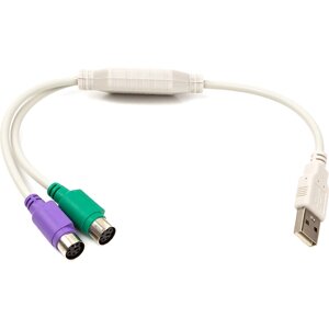 Перехідник PowerPlant USB -2х PS/2, 30 см CA913183