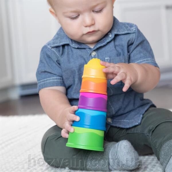 Пірамідка Fat Brain Toys dimpl stack Чашки (F293ML) від компанії hozyain. com. ua - фото 1