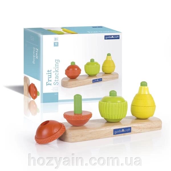 Пірамідка Guidecraft Manipulatives Фрукти (G6732) від компанії hozyain. com. ua - фото 1