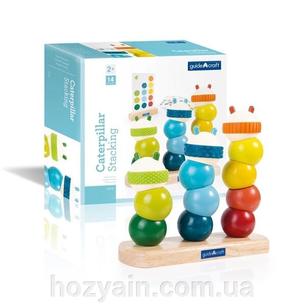 Пірамідка Guidecraft Manipulatives Гусениці (G6731) від компанії hozyain. com. ua - фото 1