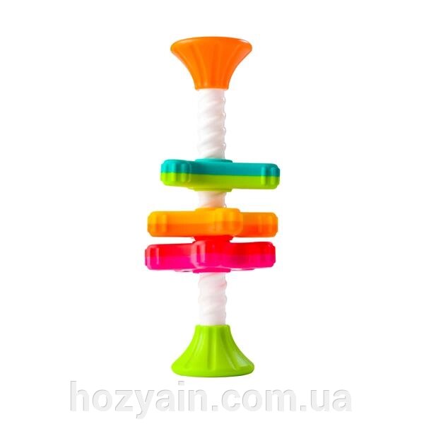 Пірамідка-спінер Fat Brain Toys MiniSpinny тактильна (F134ML) від компанії hozyain. com. ua - фото 1