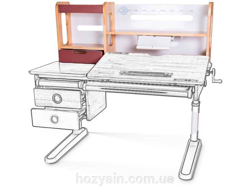 Поличка - надбудова Mealux Shelf Wood BD-920-2 PN від компанії hozyain. com. ua - фото 1