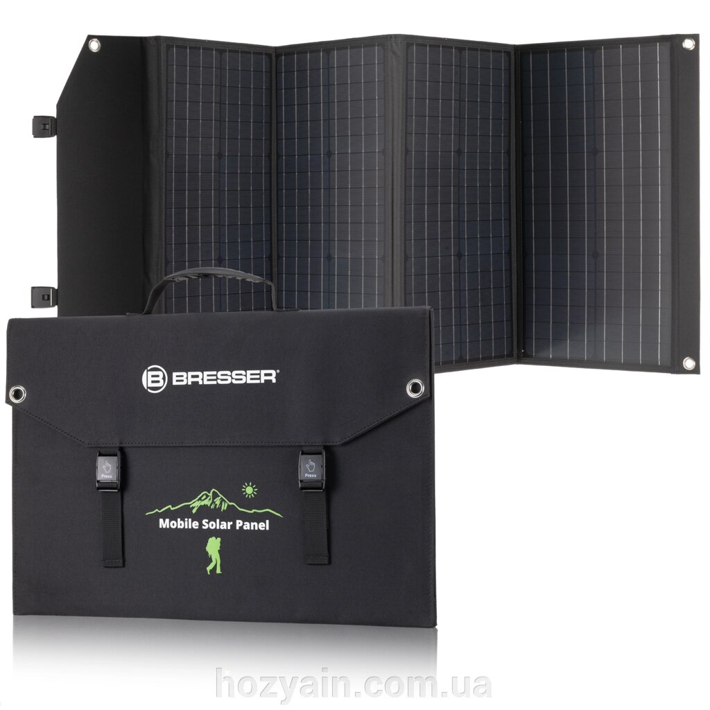 Портативний зарядний пристрій сонячна панель Bresser Mobile Solar Charger 120 Watt USB DC (3810070) від компанії hozyain. com. ua - фото 1