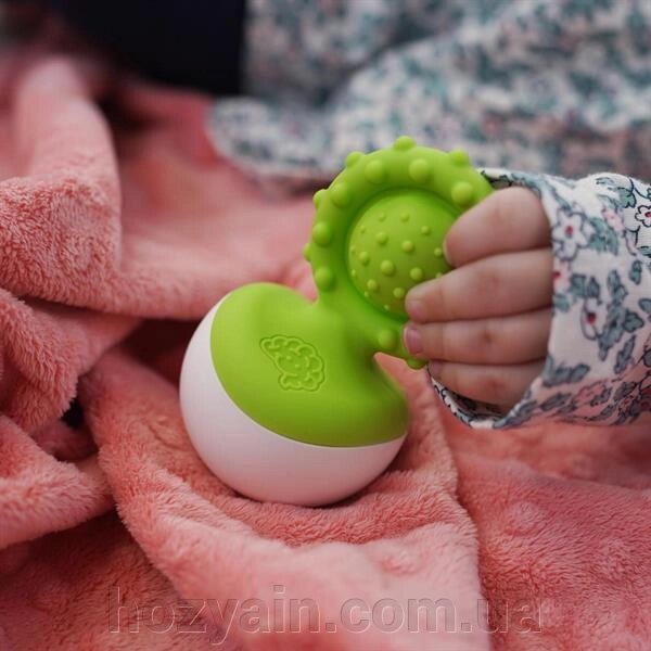 Прорізувач-неваляшка Fat Brain Toys dimpl wobl зелений (F2173ML) від компанії hozyain. com. ua - фото 1