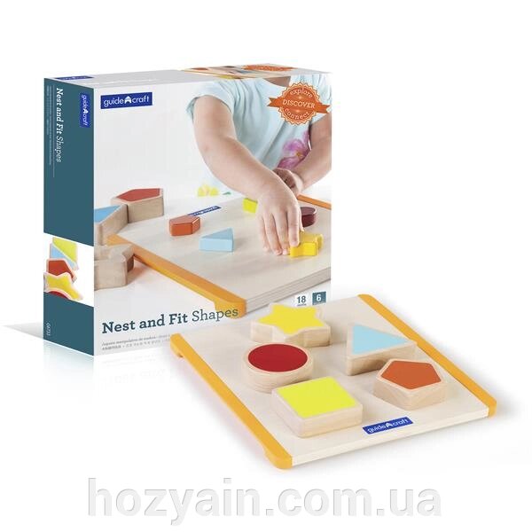 Рамка-вкладиш Guidecraft Manipulatives Фігури (G6733) від компанії hozyain. com. ua - фото 1