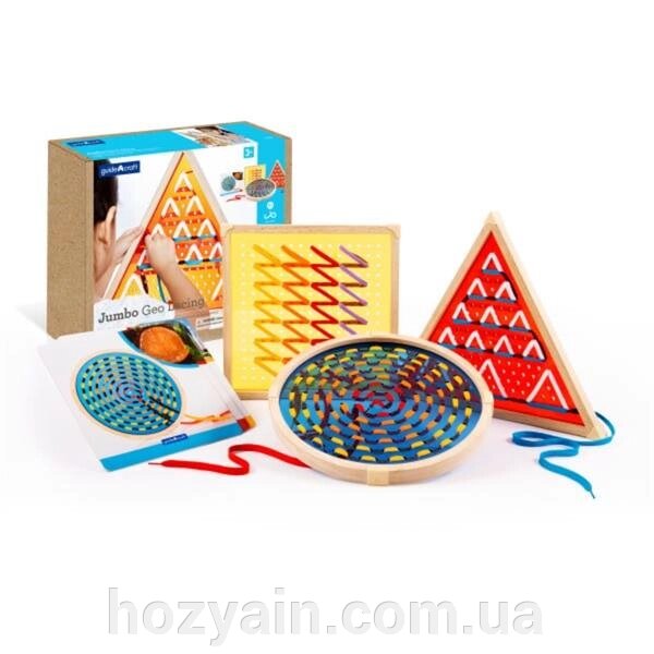 Шнурівка Guidecraft Manipulatives Великі фігури (G6804) від компанії hozyain. com. ua - фото 1