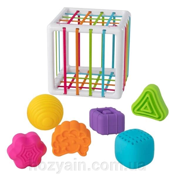 Сортер-куб зі стінками-шнурочками Fat Brain Toys InnyBin (F251ML) від компанії hozyain. com. ua - фото 1