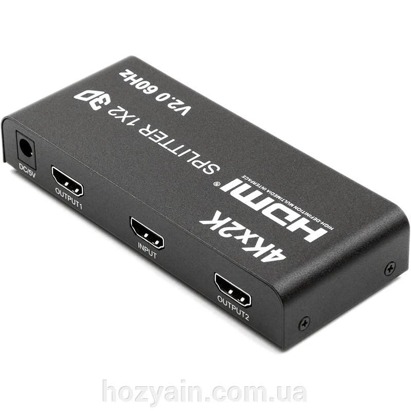 Сплітер PowerPlant HDMI 1x2 V2.0, 3D, 4K / 60hz (HDSP2-V2.0) CA912476 від компанії hozyain. com. ua - фото 1