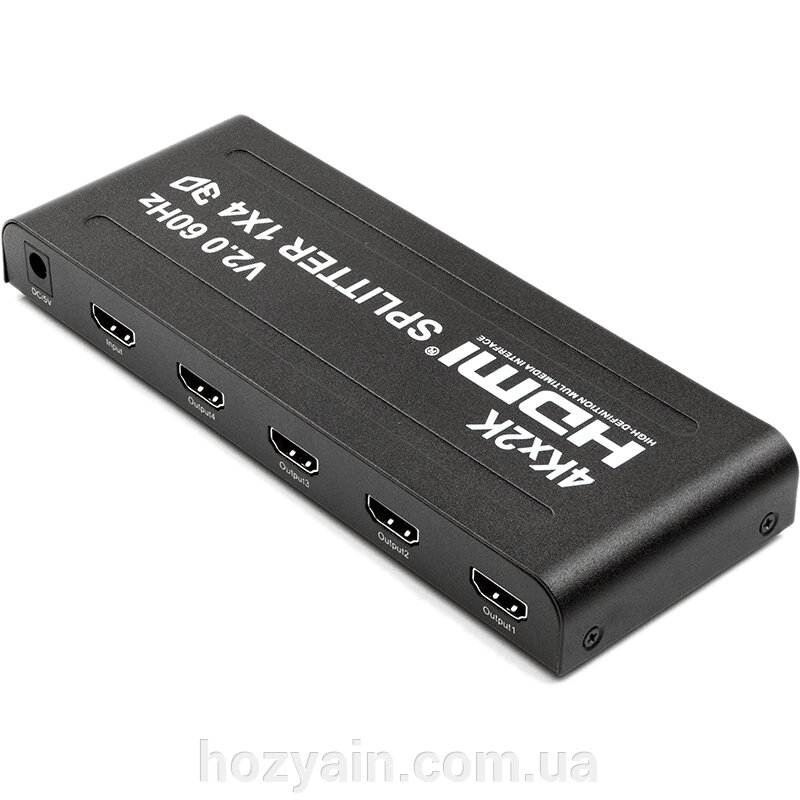 Сплітер PowerPlant HDMI 1x4 V2.0, 3D, 4K/60hz (HDSP4-V2.0) CA912483 від компанії hozyain. com. ua - фото 1