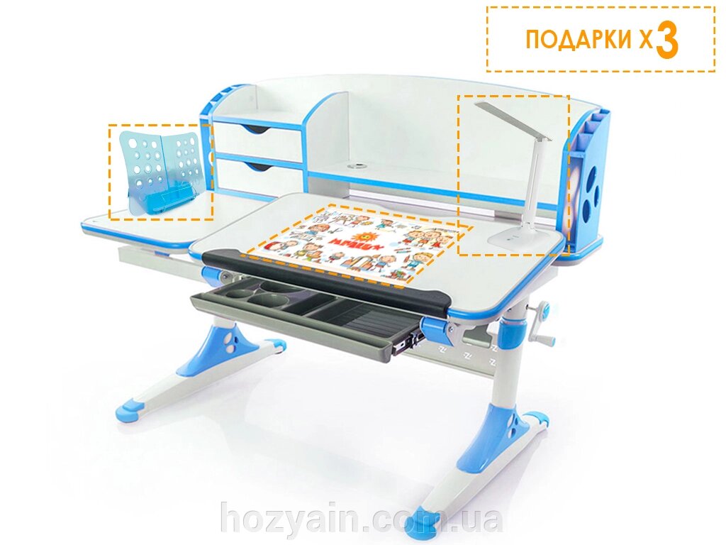 Стіл Evo-kids Aivengo (L) Blue (арт. Evo-720 WB) від компанії hozyain. com. ua - фото 1