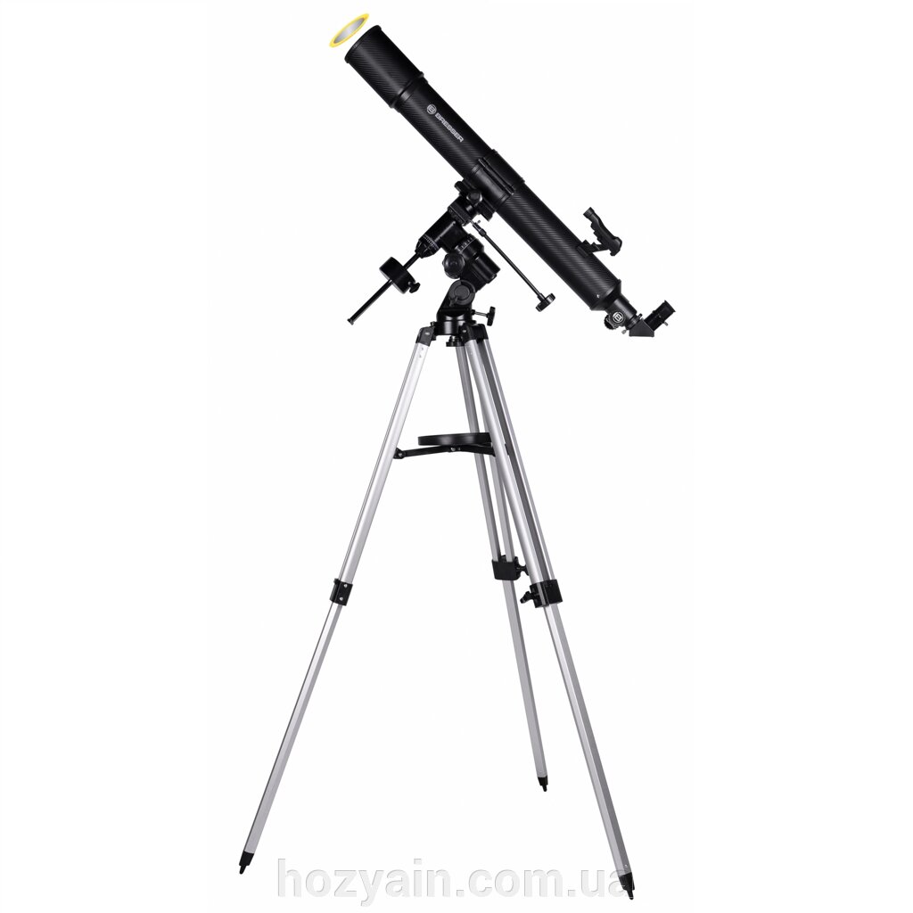 Телескоп Bresser Quasar 80/900 EQ Refractor Solar Carbon з сонячним фільтром і адаптером для смартфона (4780909) від компанії hozyain. com. ua - фото 1