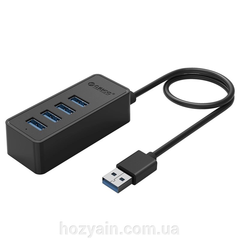 USB-хаб ORICO USB 3.0 4 порта (W5P-U3-100-BK-PR) CA911264 від компанії hozyain. com. ua - фото 1