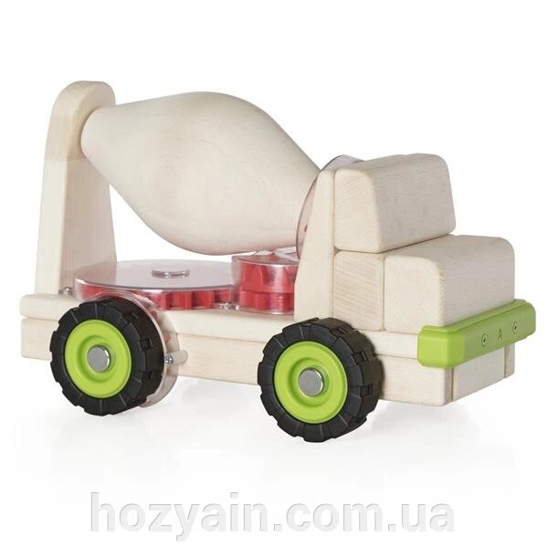 Велика машинка Guidecraft Block Science Trucks Бетоновоз дерев'янь 38 см (G7530) від компанії hozyain. com. ua - фото 1