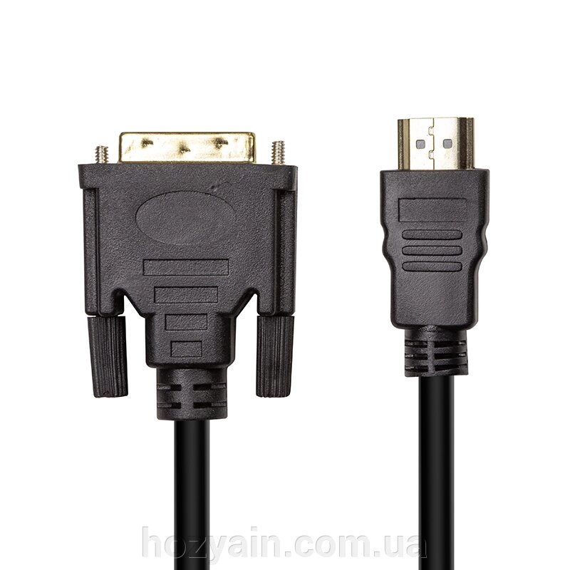 Відео кабель PowerPlant HDMI (M) - DVI (M), 1.8 м CA912568 від компанії hozyain. com. ua - фото 1