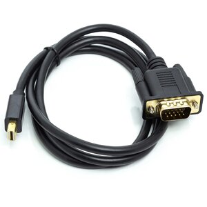 Відео кабель PowerPlant mini DisplayPort (M) - VGA (M), 1 м, чорний CA911998
