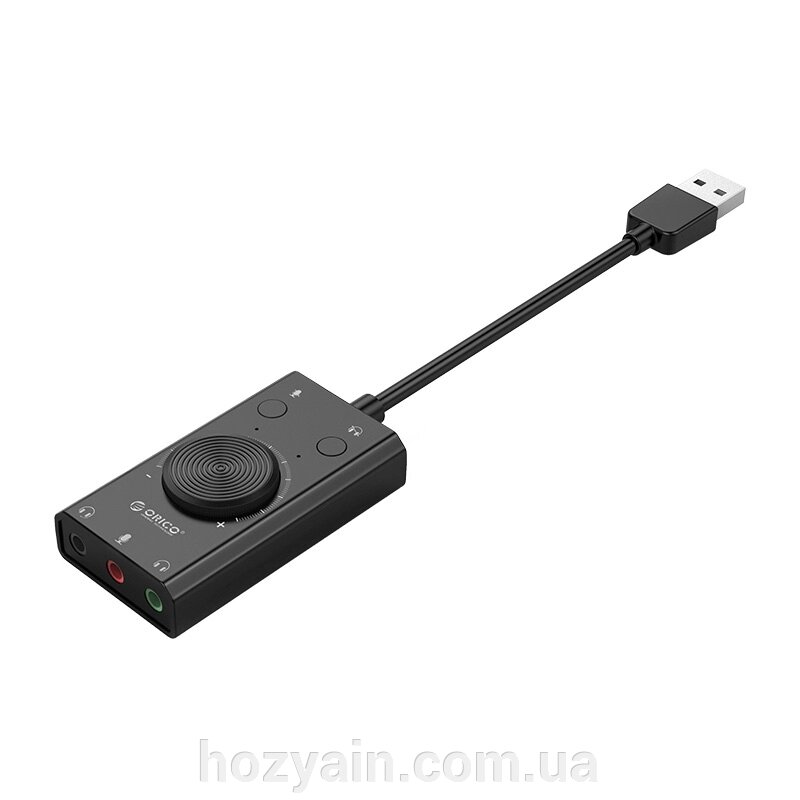 Зовнiшня звукова карта USB ORICO SC2-BK CA911448 від компанії hozyain. com. ua - фото 1