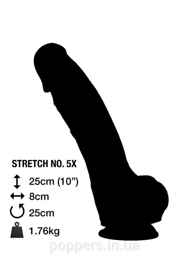 Ділдо на присосці Stretch No. 5X Великобританія від компанії Попперс: інтернет-секс шоп - фото 1