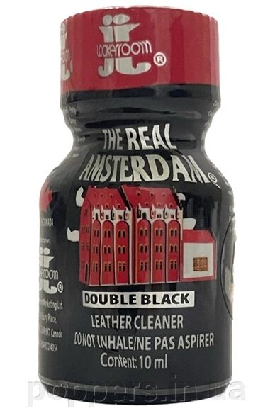 Poppers / опперс Real Amsterdam Double Black 10ml (JJ) Канада від компанії Попперс: інтернет-секс шоп - фото 1