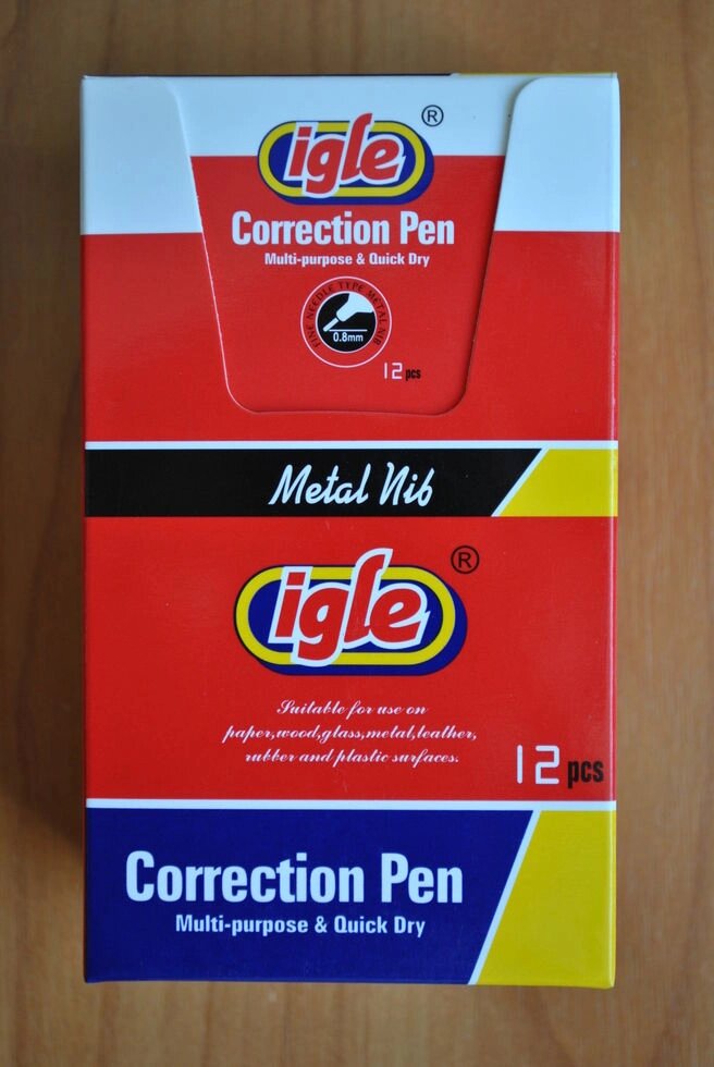 Коригувальна ручка (коректор) Igle 12 шт від компанії ПП "Макоша-ПАК" - фото 1