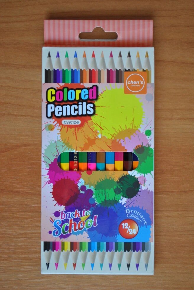 Олівці двоколірні Colored Pencils 12 штук від компанії ПП "Макоша-ПАК" - фото 1
