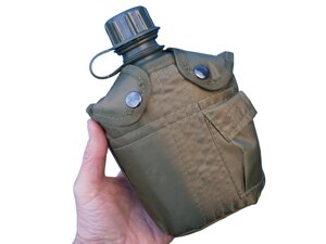 Фляга армійська US Army bottle 1 л пластикова в чохлі олива MiL-tec Німеччина