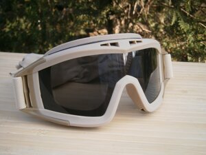 Захисні тактичні окуляри-маска ВМ-Тactic Coyote зі змінним склом