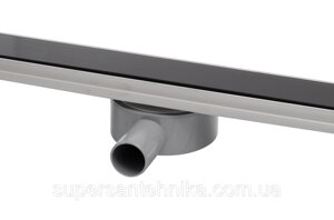 Трап для душу з чорним склом з поворотним сифоном Epelli Uni 360 Giorno Vetro Nero 50 cm