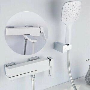 Змішувач для ванни з душовим гарнітуром G3217-8, білий/хром