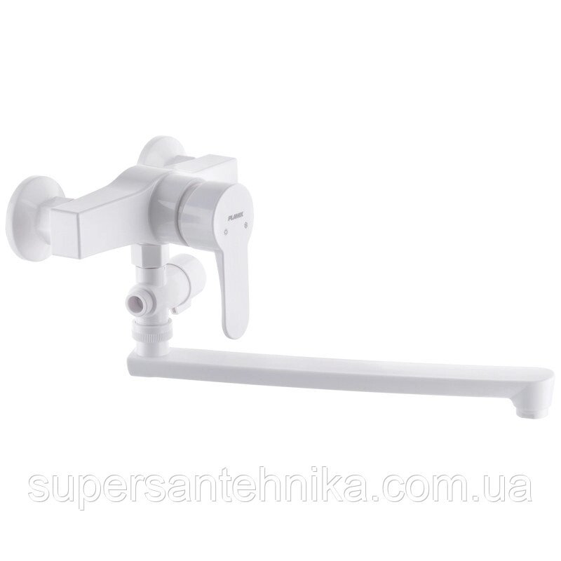 Смеситель для ванны PLAMIX Mario-006(W) Белый (без шланга и лейки) (PM0603) ##от компании## Магазин SuperSantehnika - ##фото## 1