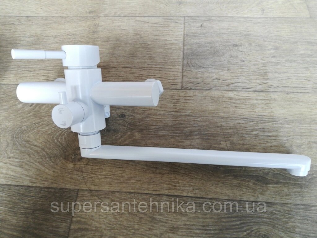 Змішувач для ванни білий з нержавіючої сталі Sus 006 White від компанії магазин SuperSantehnika - фото 1