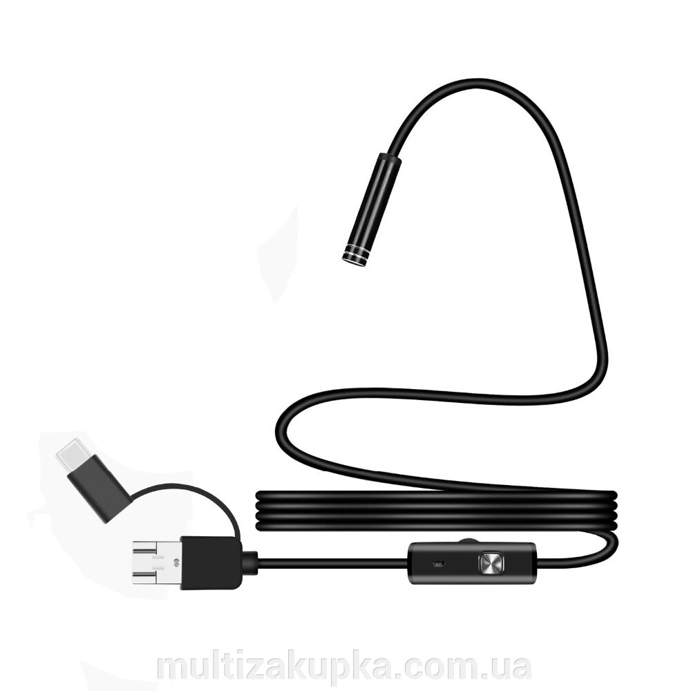 2  In 1 MicroUSB/PC HD ендоскоп, м'який дрит, 2м від компанії Mультізакупка - фото 1