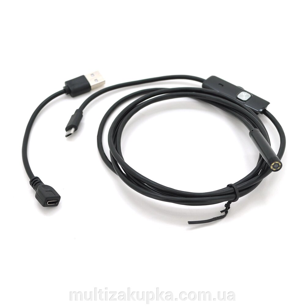 2 в 1 MicroUSB/PC HD ендоскоп, міні камера 7.0 мм, м'який провод, 1,5м від компанії Mультізакупка - фото 1