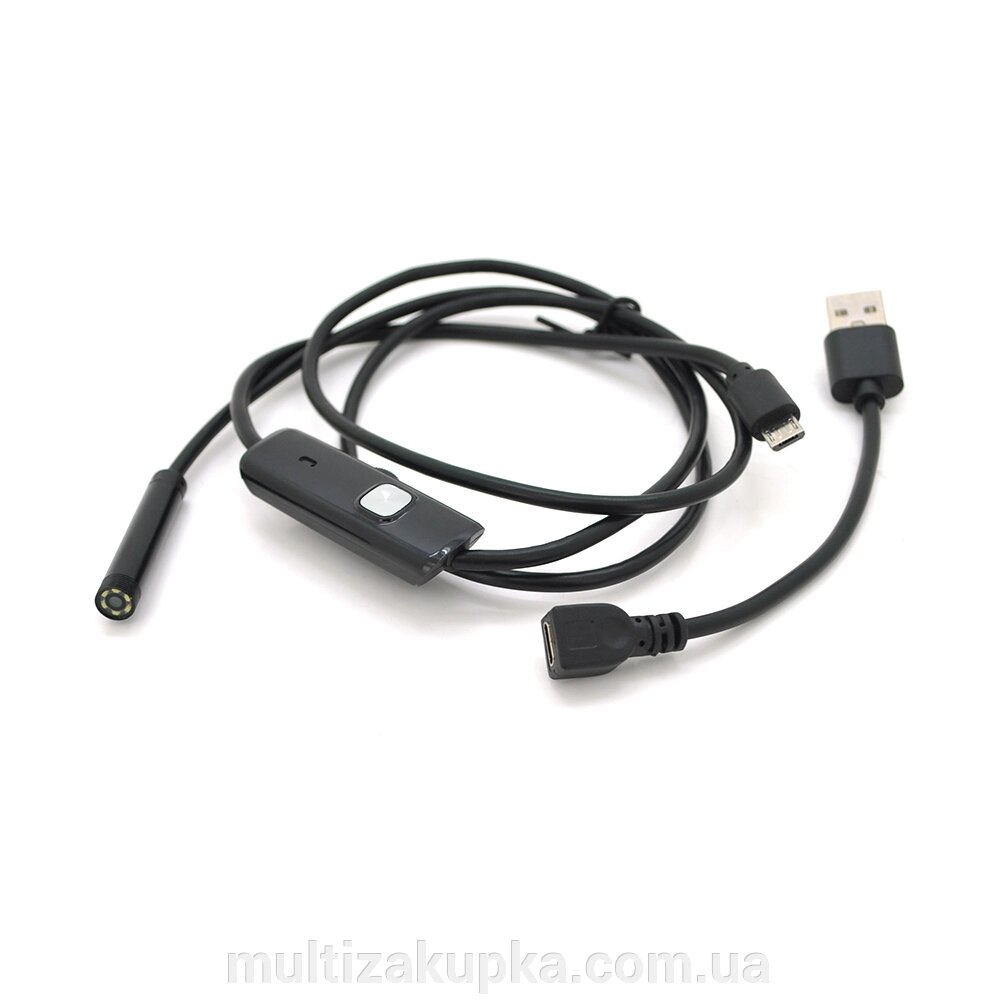 2 в 1 MicroUSB/PC HD ендоскоп, міні камера 7.0 мм, м'який провод, 1м від компанії Mультізакупка - фото 1