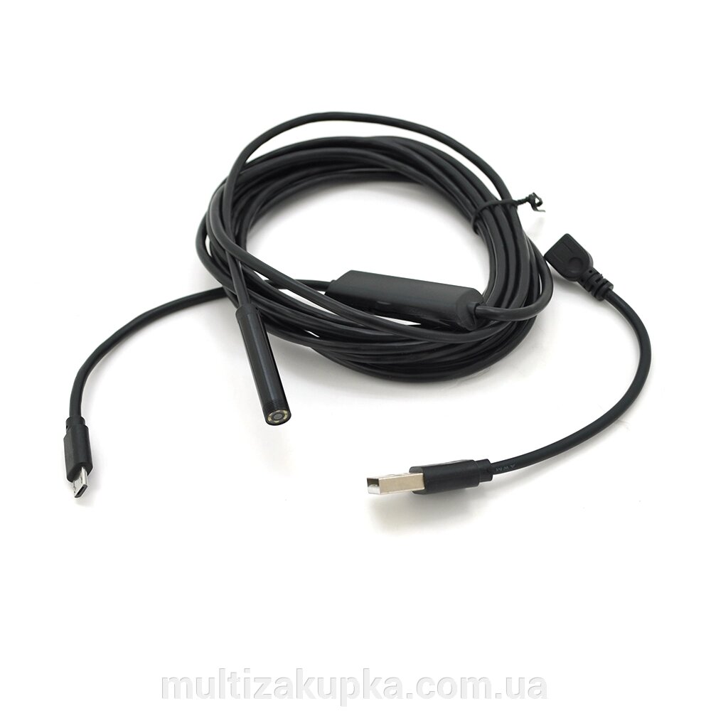 2 в 1 MicroUSB/PC HD ендоскоп, міні камера 7.0 мм, м'який провод, 3,5м від компанії Mультізакупка - фото 1