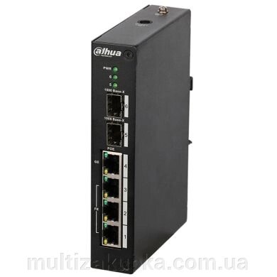 4-портовий керований комутатор POE DH-PFS4206-4P-96 з 3 портами POE 100Мбіт + 1 порт POE 1000Мбіт + 2 порти SFP від компанії Mультізакупка - фото 1