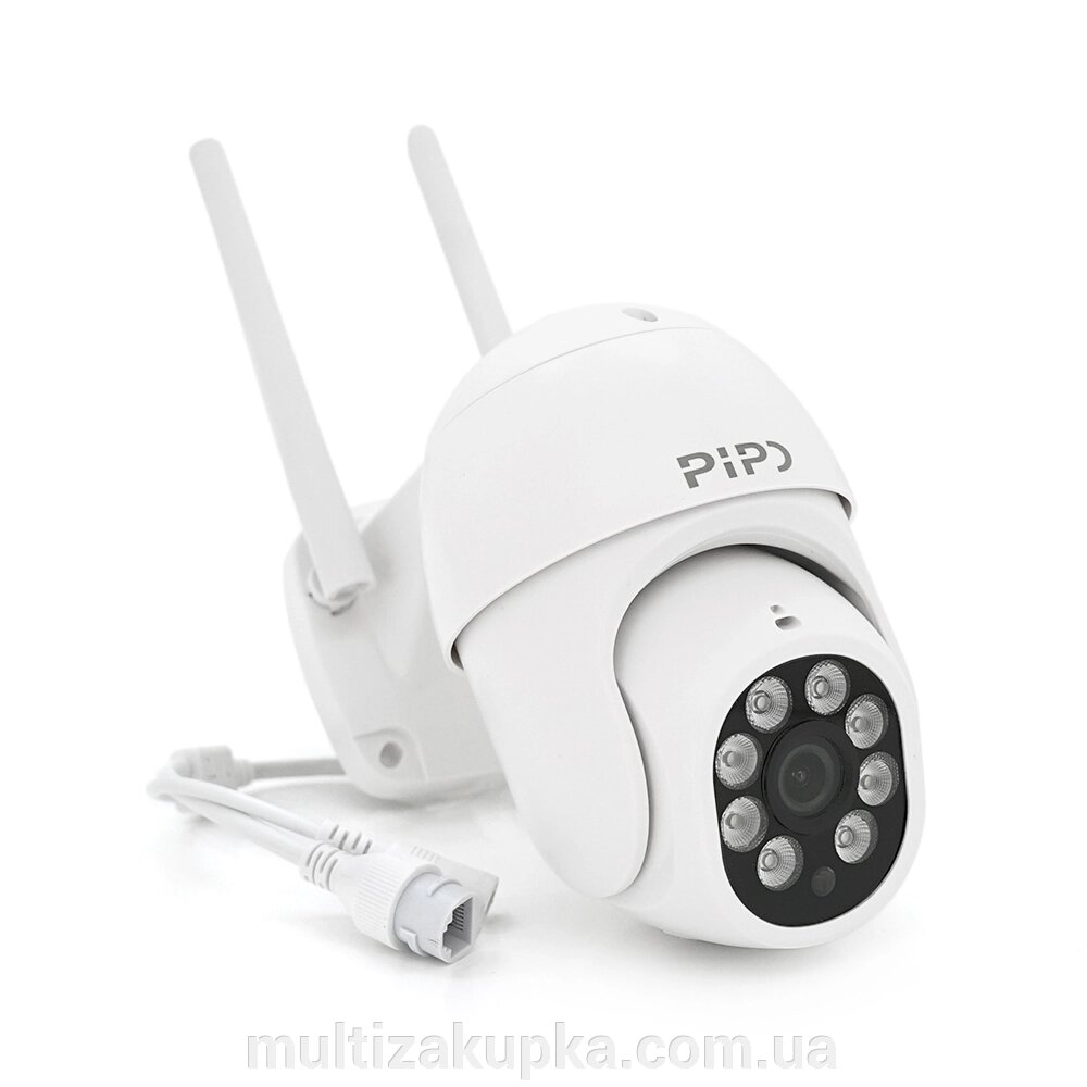 5 Мп Wi-Fi/LAN відеокамера вулична SD/карта PiPo PP-IPC37D5MP25 PTZ 2.8mm ICSee від компанії Mультізакупка - фото 1