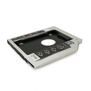 Адаптер підключення HDD 2.5 9.5 mm в відсік приводу ноутбука SATA / mSATA (HDC-25), корпус aluminum+plastic,