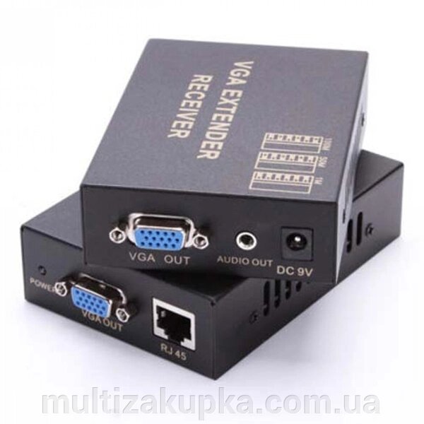 Активний подовжувач VGA 100m по кручений парі через RJ-45, Black, BOX від компанії Mультізакупка - фото 1