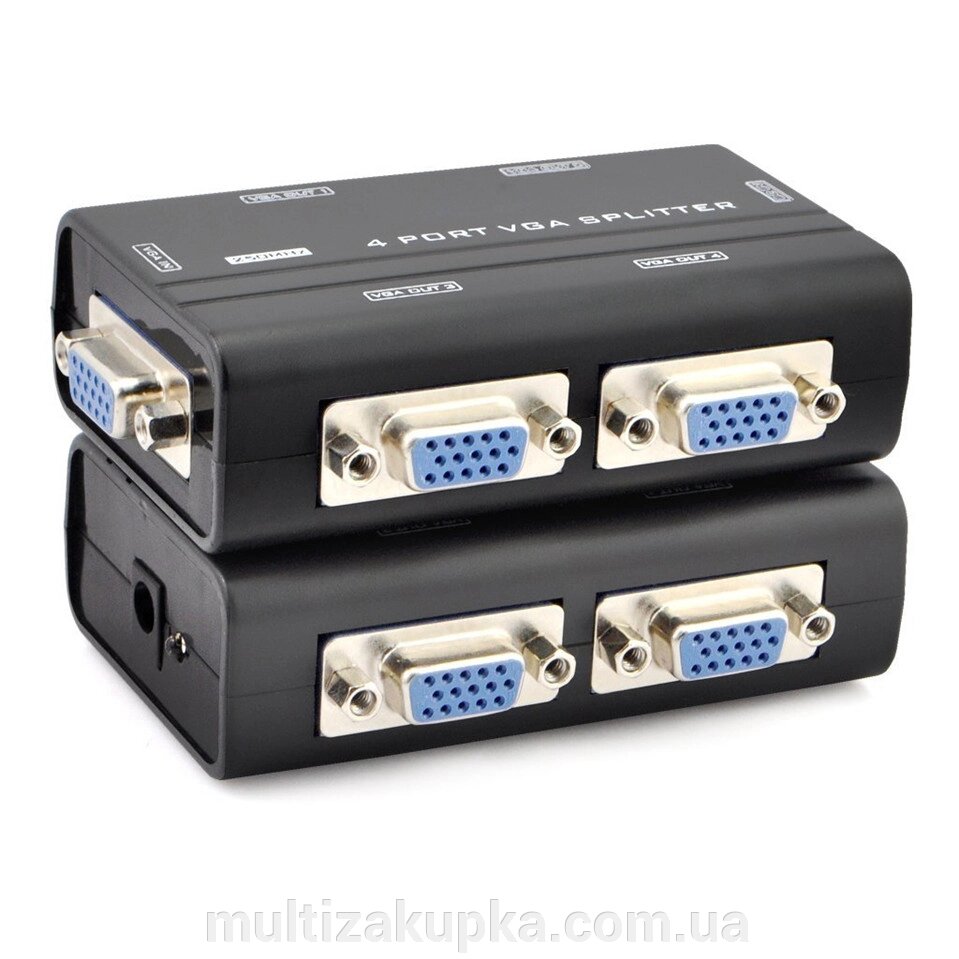 Активний спліттер VGA сигналу 1 to 4 Port, DC5V / 2A від компанії Mультізакупка - фото 1