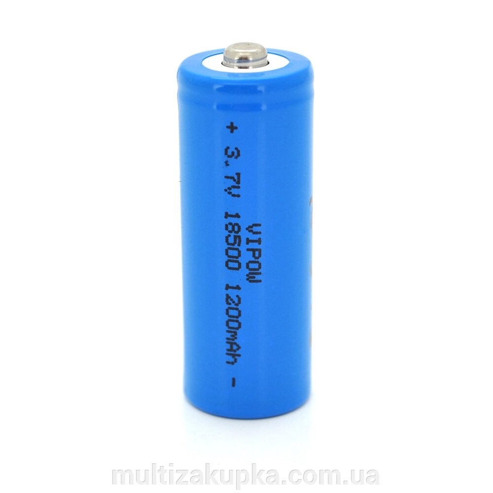 Акумулятор 18500 Li-Ion Vipow ICR18500 TipTop, 1200mAh, 3.7V, Blue від компанії Mультізакупка - фото 1